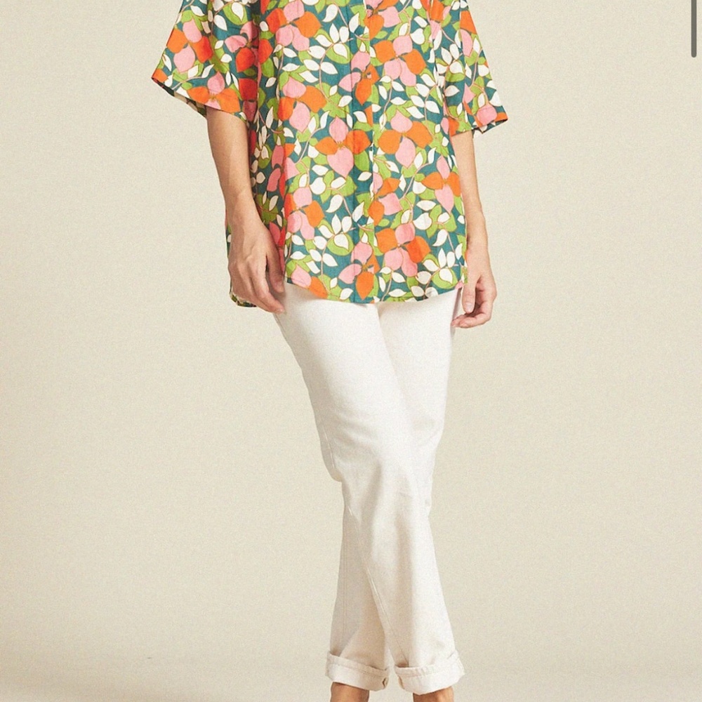 Trovata Linen Shirt - Birds of Paradis
